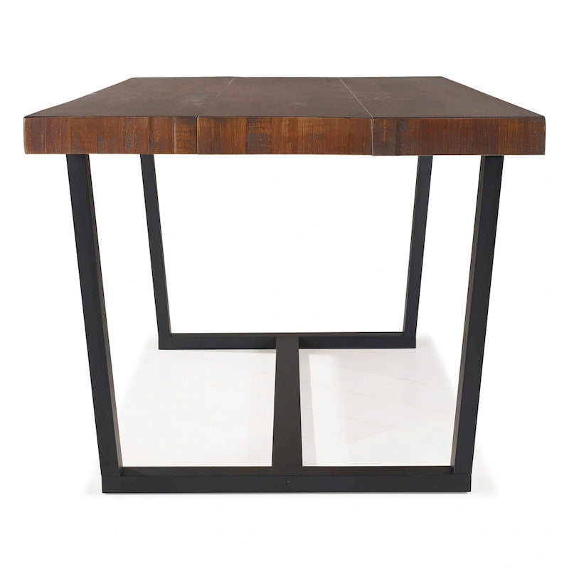 Table de salle à manger Middlebrook en bois massif vieilli de 72 po