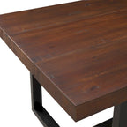 Table de salle à manger Middlebrook en bois massif vieilli de 72 po