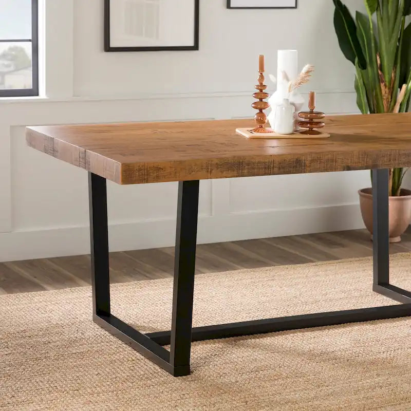 Table de salle à manger Middlebrook en bois massif vieilli de 72 po