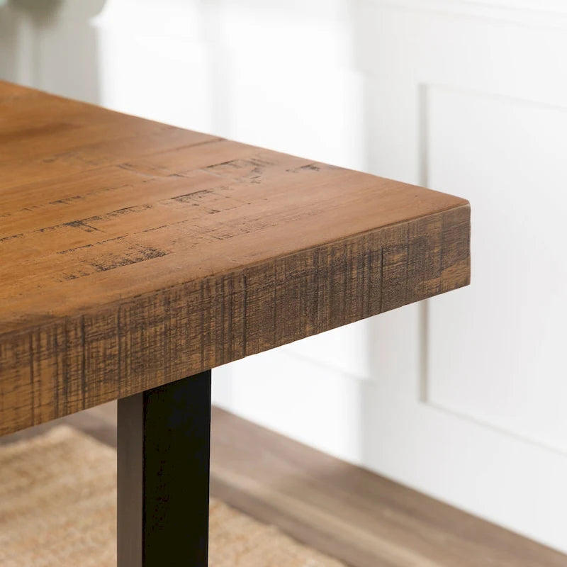 Table de salle à manger Middlebrook en bois massif vieilli de 72 po