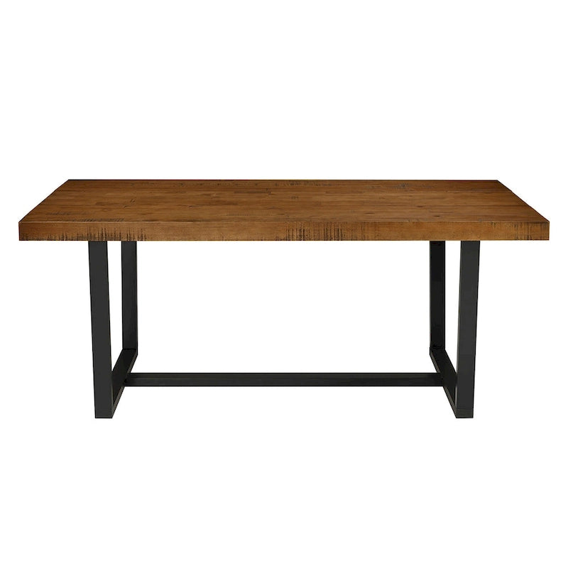 Table de salle à manger Middlebrook en bois massif vieilli de 72 po