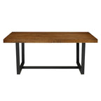 Table de salle à manger Middlebrook en bois massif vieilli de 72 po