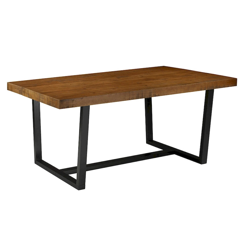 Table de salle à manger Middlebrook en bois massif vieilli de 72 po