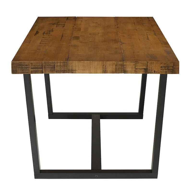 Table de salle à manger Middlebrook en bois massif vieilli de 72 po