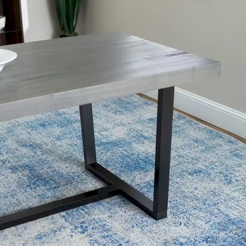 Table de salle à manger Middlebrook en bois massif vieilli de 72 po
