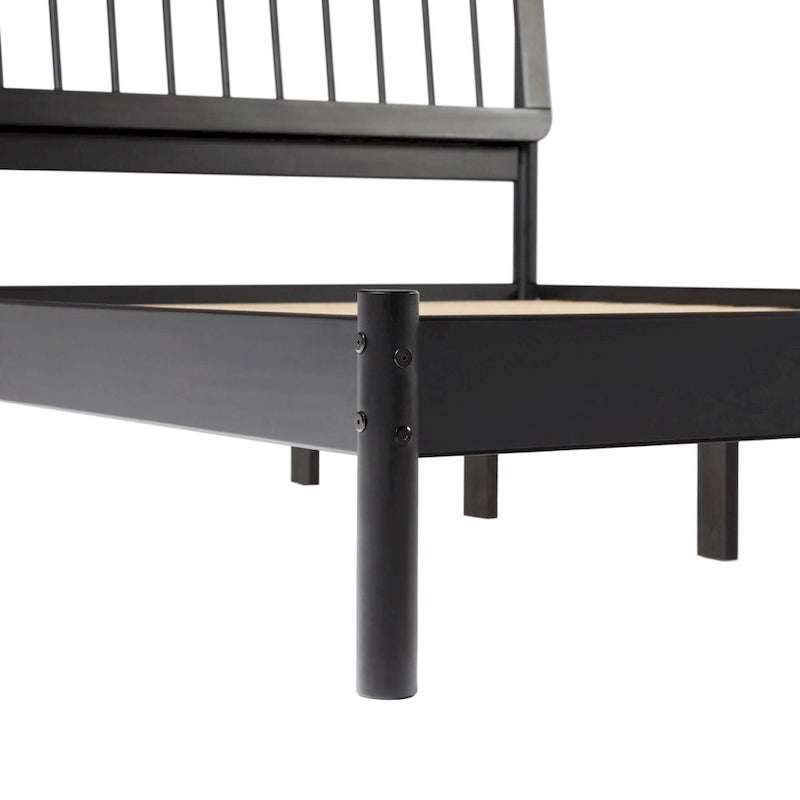 Lit à fuseaux queen en bois massif bohème Middlebrook Designs