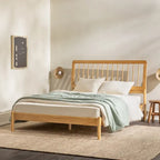 Lit à fuseaux queen en bois massif bohème Middlebrook Designs