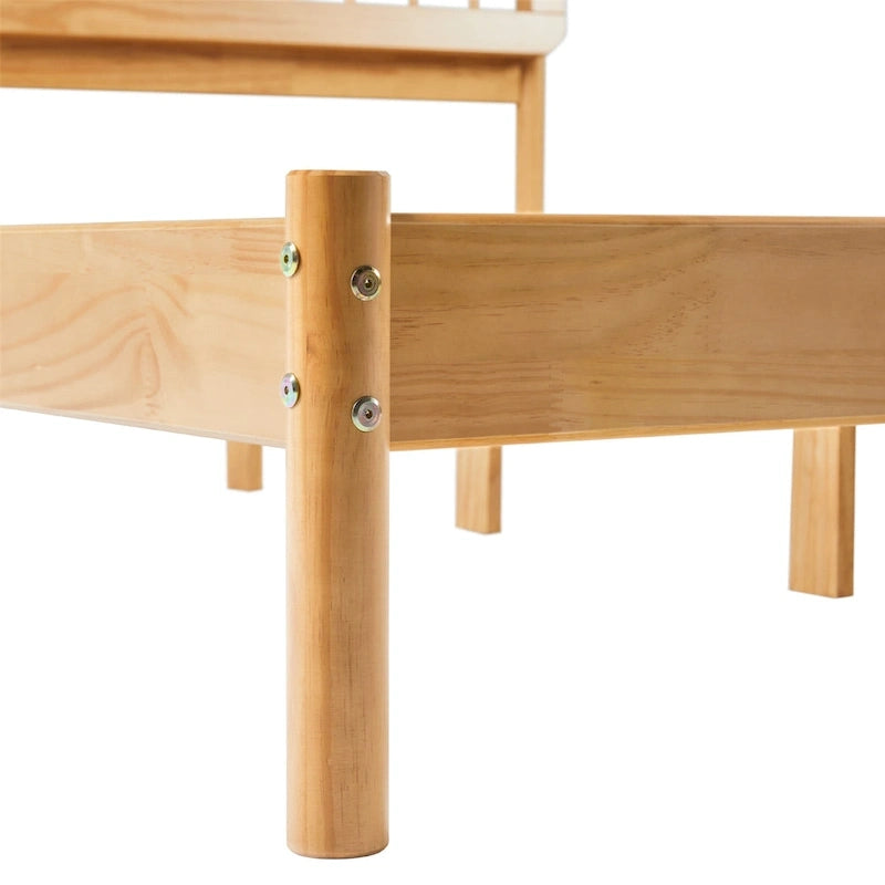 Lit à fuseaux queen en bois massif bohème Middlebrook Designs