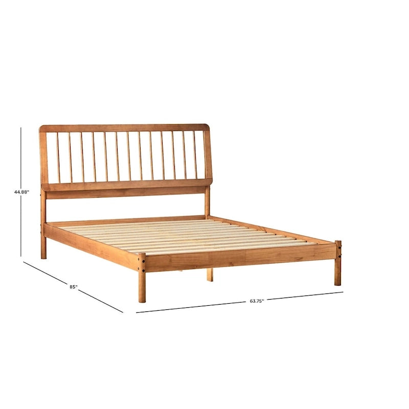 Lit à fuseaux queen en bois massif bohème Middlebrook Designs