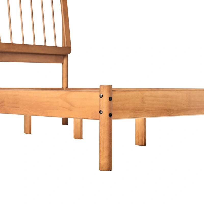 Lit à fuseaux queen en bois massif bohème Middlebrook Designs