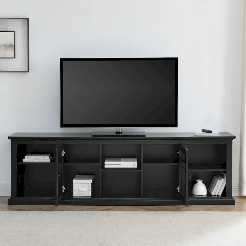 Meuble télé classique Middlebrook de 80 pouces avec façade en avancée