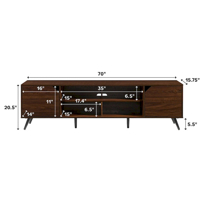 Meuble TV scandinave 70 po Middlebrook Designs