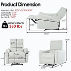 Fauteuil inclinable électrique mural, petit fauteuil inclinable électrique pour salon, fauteuil inclinable électrique pour petit espace, canapé inclinable