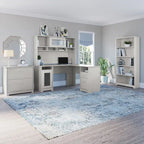 Bureau en L Cabot 60 W avec huche, armoire et bibliothèque de Bush Furniture