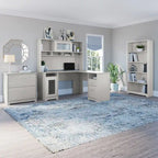Bureau en L Cabot 60 W avec huche, armoire et bibliothèque de Bush Furniture