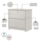 Bureau en L Cabot 60 W avec huche, armoire et bibliothèque de Bush Furniture
