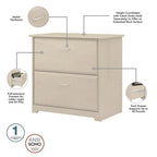 Bureau en L Cabot 60 W avec huche, armoire et bibliothèque de Bush Furniture