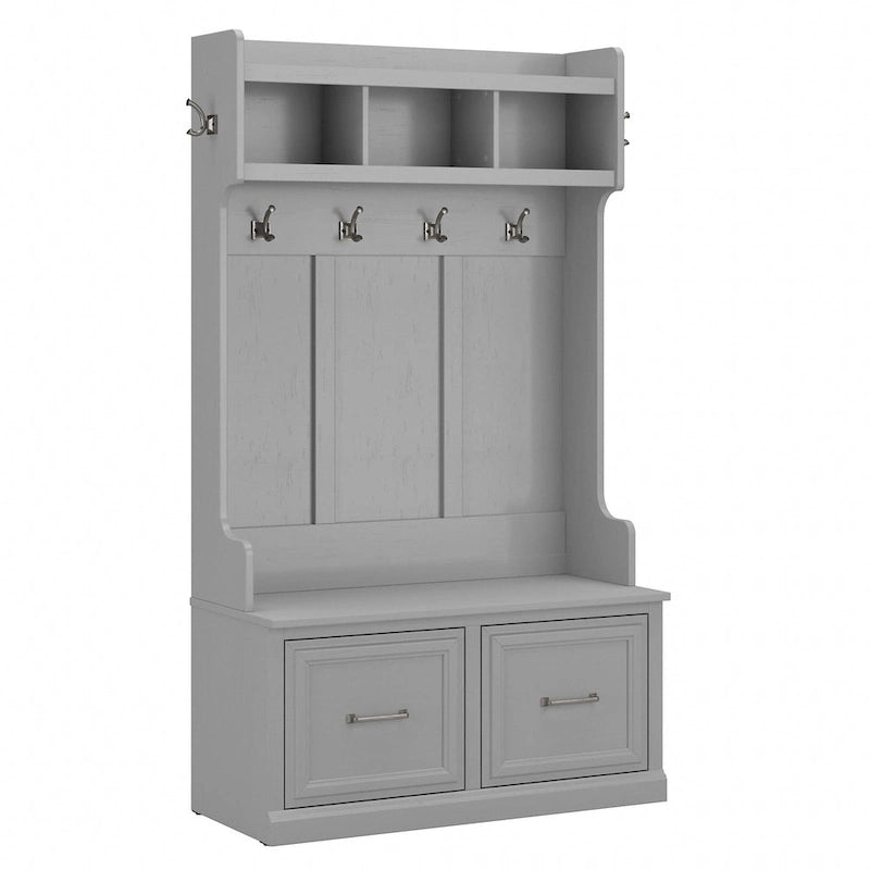 Porte-manteau et banc à chaussures 40 W Woodland avec portes par Bush Furniture