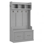 Porte-manteau et banc à chaussures 40 W Woodland avec portes par Bush Furniture