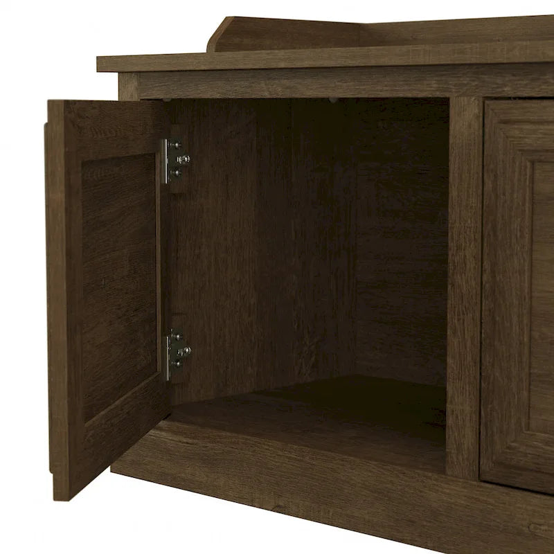 Porte-manteau et banc à chaussures 40 W Woodland avec portes par Bush Furniture