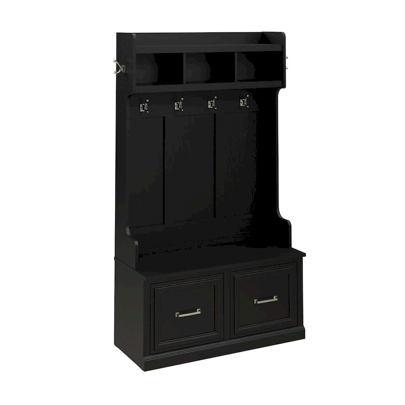 Porte-manteau et banc à chaussures 40 W Woodland avec portes par Bush Furniture