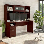 Bureau d'ordinateur de 72 po avec huche et tiroirs par Bush Furniture