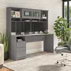 Bureau d'ordinateur de 72 po avec huche et tiroirs par Bush Furniture