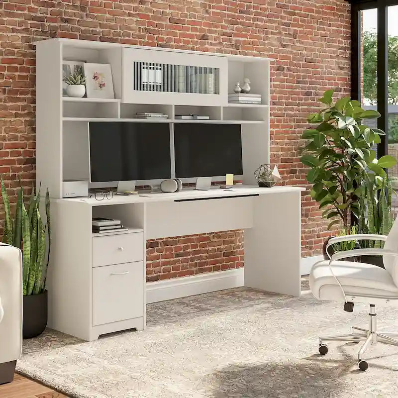 Bureau d'ordinateur de 72 po avec huche et tiroirs par Bush Furniture