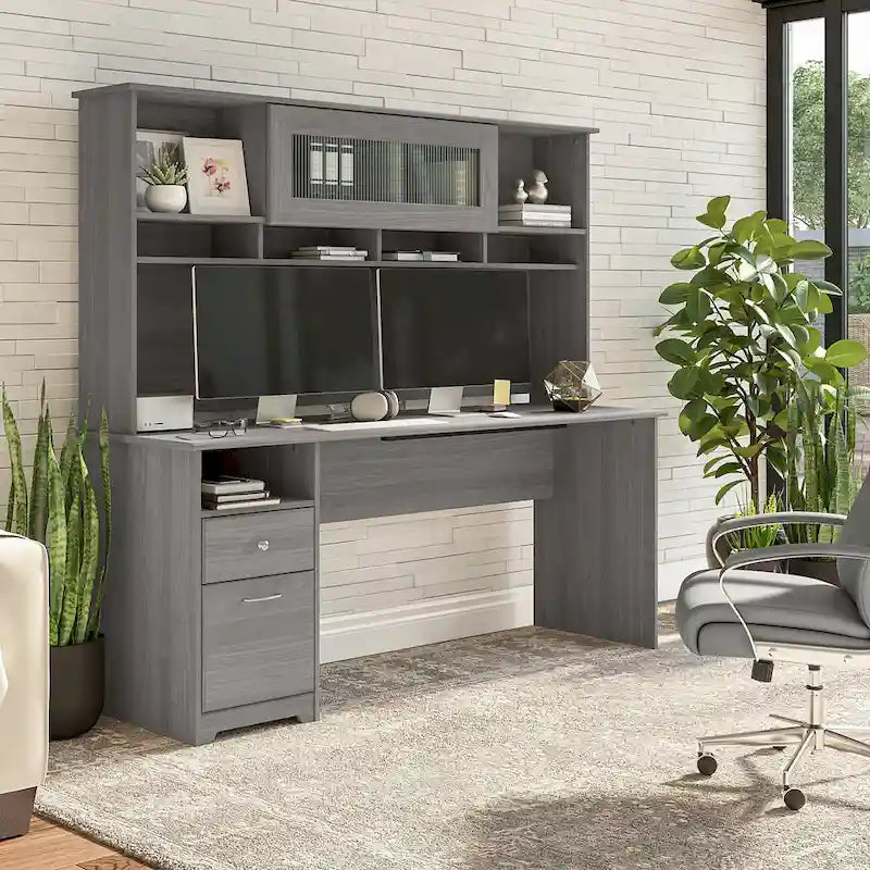 Bureau d'ordinateur de 72 po avec huche et tiroirs par Bush Furniture