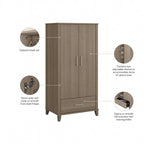 Grande armoire de rangement Somerset de Bush Furniture