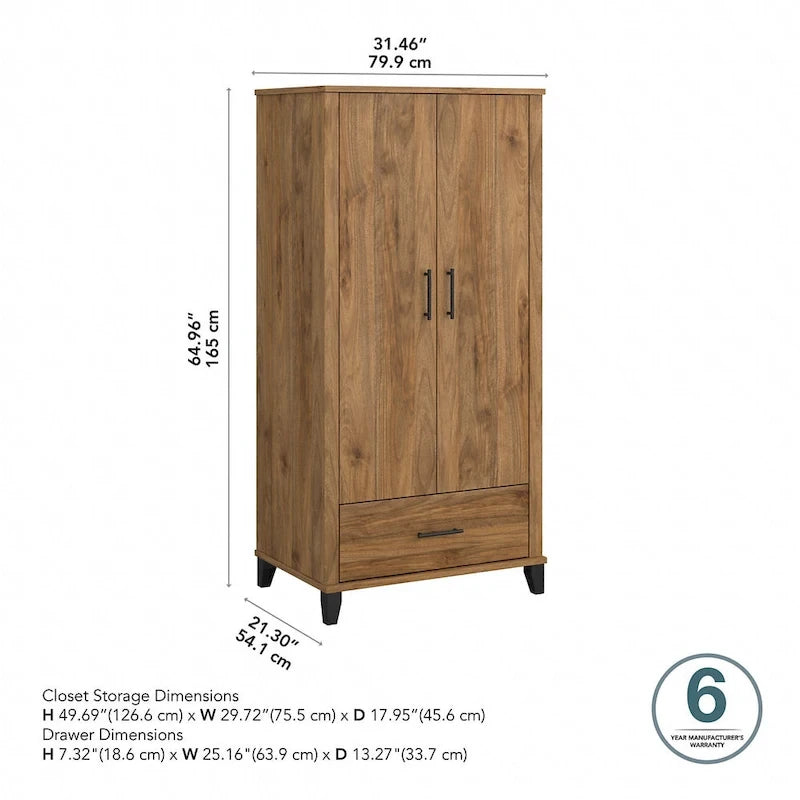 Grande armoire de rangement Somerset de Bush Furniture