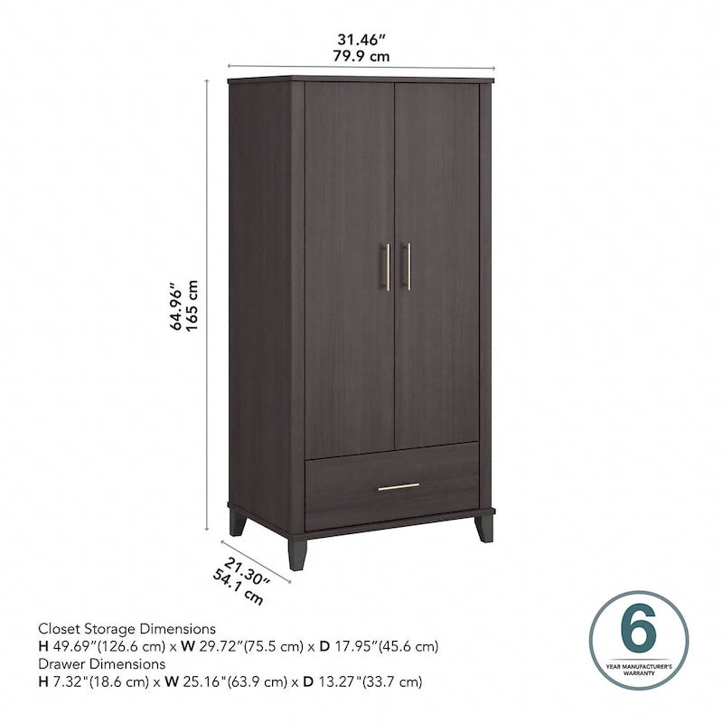 Grande armoire de rangement Somerset de Bush Furniture