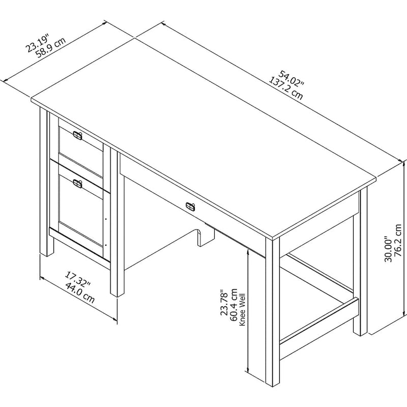 Bureau informatique Broadview 54W avec tiroirs de Bush Furniture