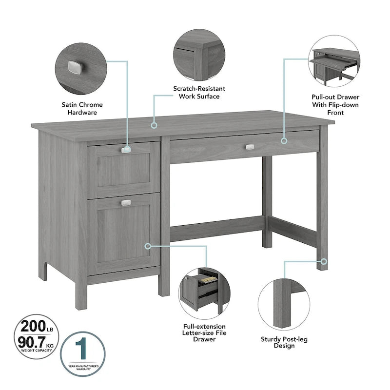 Bureau informatique Broadview 54W avec tiroirs de Bush Furniture