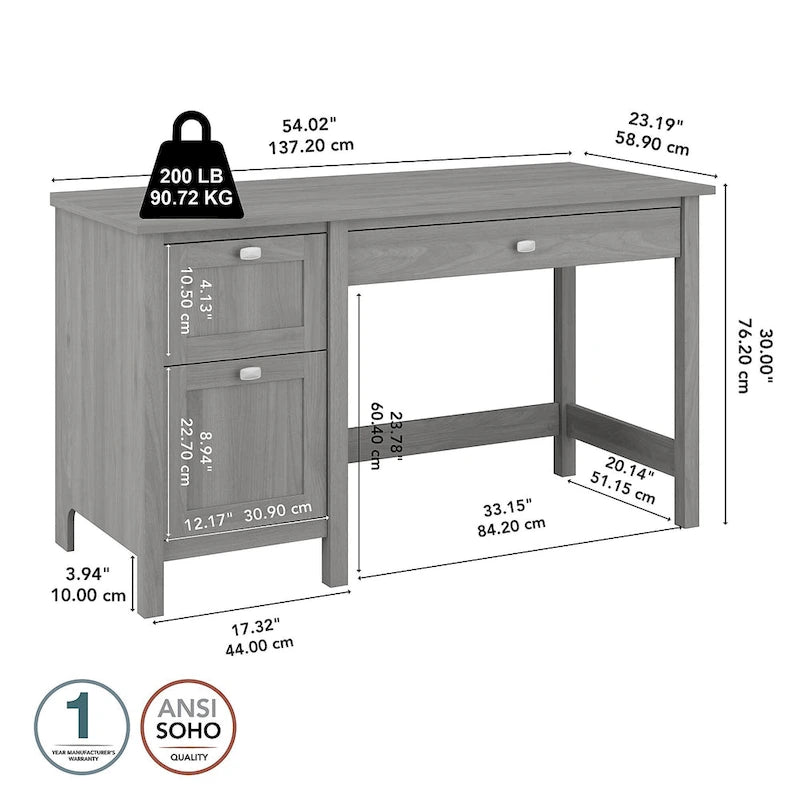 Bureau informatique Broadview 54W avec tiroirs de Bush Furniture