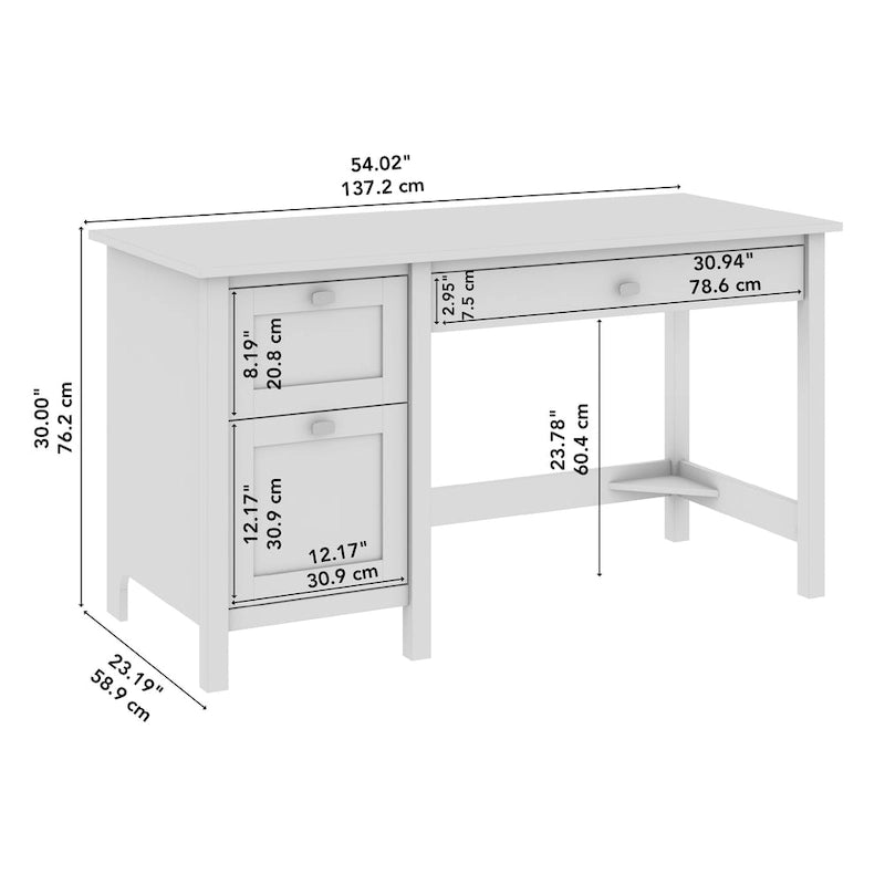Bureau informatique Broadview 54W avec tiroirs de Bush Furniture