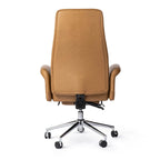Glitzhome Fauteuil de bureau ergonomique moderne pivotant à dossier haut et réglable de 124,5 cm avec accoudoir et repose-pieds extensible