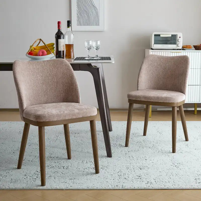 Chaises de salle à manger tapissées en tissu Aviana (lot de 2) par Christopher Knight Home