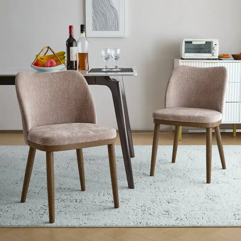 Chaises de salle à manger tapissées en tissu Aviana (lot de 2) par Christopher Knight Home