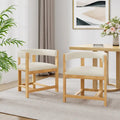 Christopher Knight Home - Lot de 2 chaises de salle à manger élégantes Bennett avec dossier incurvé