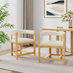 Christopher Knight Home - Lot de 2 chaises de salle à manger élégantes Bennett avec dossier incurvé