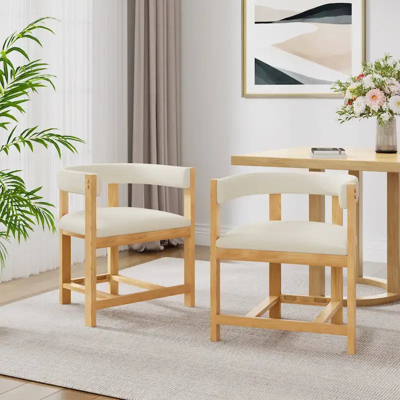 Christopher Knight Home - Lot de 2 chaises de salle à manger élégantes Bennett avec dossier incurvé
