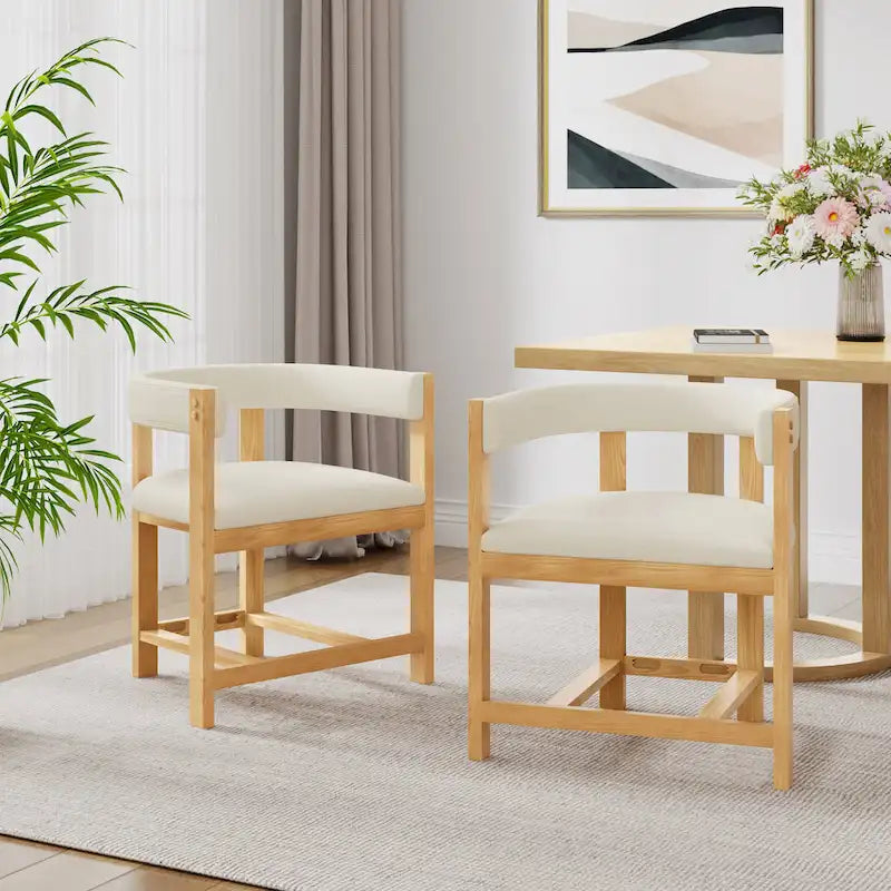 Christopher Knight Home - Lot de 2 chaises de salle à manger élégantes Bennett avec dossier incurvé