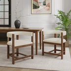 Christopher Knight Home - Lot de 2 chaises de salle à manger élégantes Bennett avec dossier incurvé