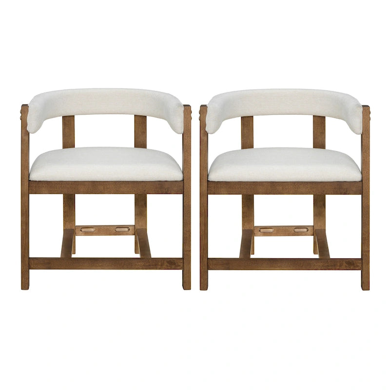 Christopher Knight Home - Lot de 2 chaises de salle à manger élégantes Bennett avec dossier incurvé