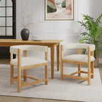 Christopher Knight Home - Lot de 2 chaises de salle à manger élégantes Bennett avec dossier incurvé