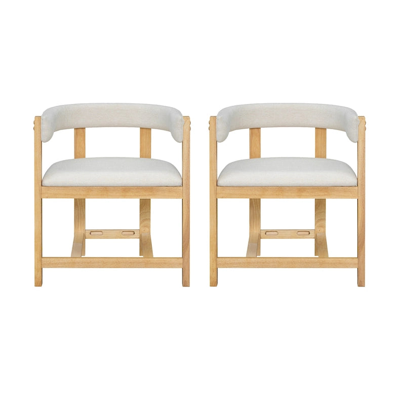 Christopher Knight Home - Lot de 2 chaises de salle à manger élégantes Bennett avec dossier incurvé