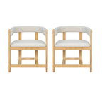 Christopher Knight Home - Lot de 2 chaises de salle à manger élégantes Bennett avec dossier incurvé