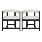 Christopher Knight Home - Lot de 2 chaises de salle à manger élégantes Bennett avec dossier incurvé