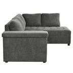Christopher Knight Home - Canapé d'angle convertible Miranda en polyester avec rangement et plateau réversible